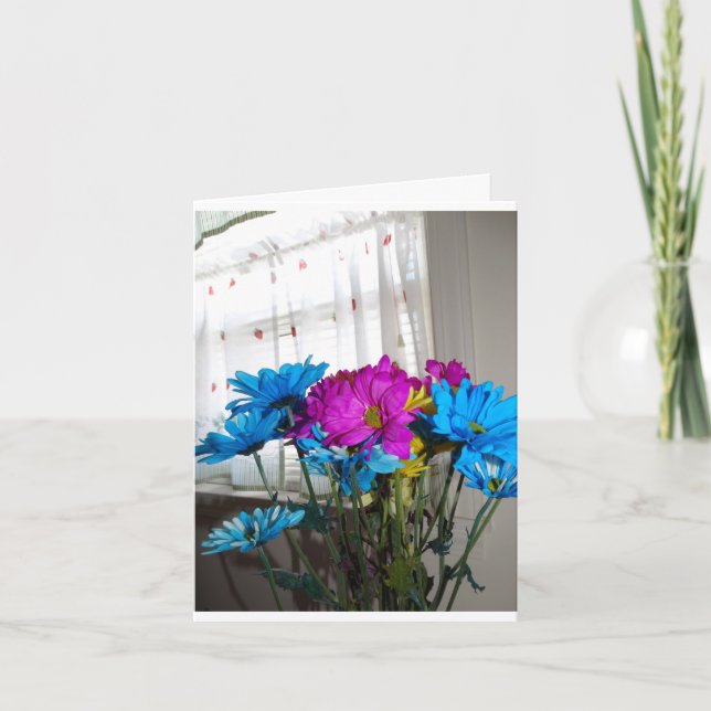 Bouquet de fleurs, simples mots Merci (Devant)