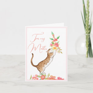 Bouquet de la fête des mères de la carte de voeux 