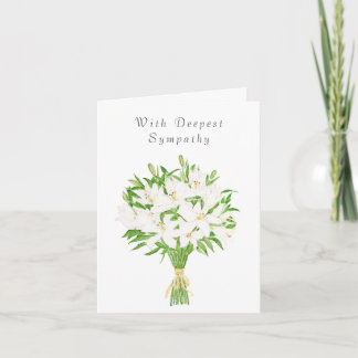 bouquet de lys blanc Penser à votre carte de sympa