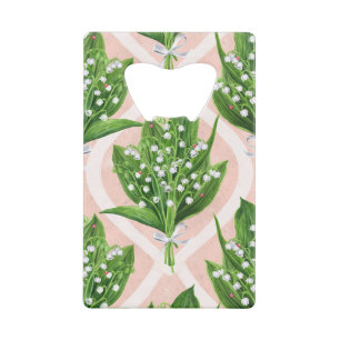 Bouquet de lys de la vallée fleurs sur rose