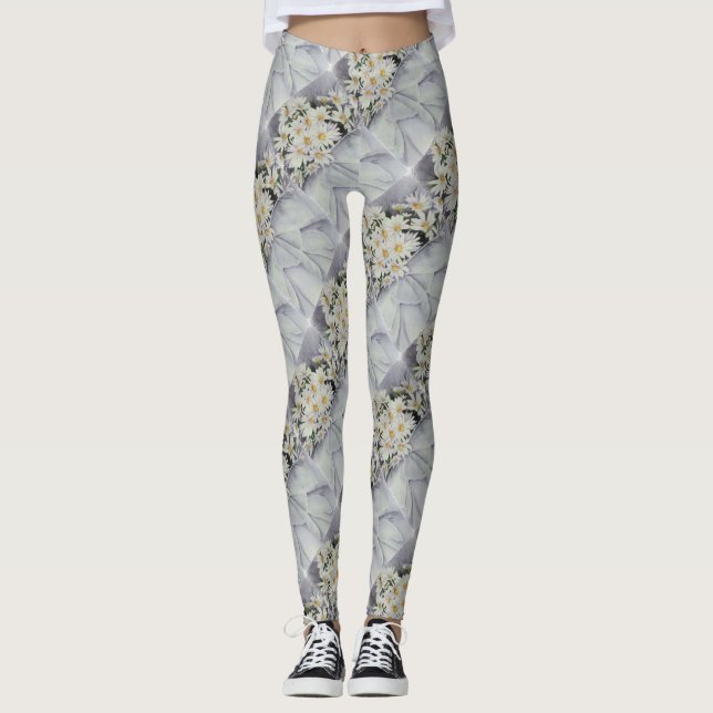BOUQUET DE MARGUERITES BLANCHES | LEGGING FLEURIS (Devant)