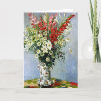 Bouquet de MONET de carte de voeux de Gladiolas