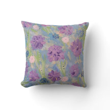 Bouquet de printemps Coussin d'accents extérieur 1