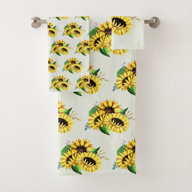 Bouquet de tournesol jaune en aquarelle (En situation)