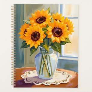 Bouquet de tournesols jaunes floral aquarelle