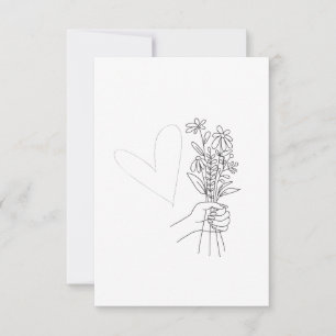 Bouquet der Blume für den Valentinstag Karte
