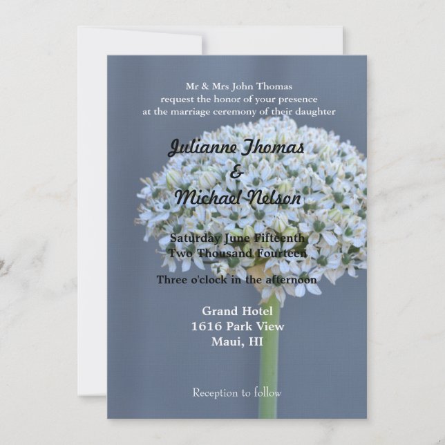 Bouquet der Blume Hochzeit Einladung (Vorderseite)