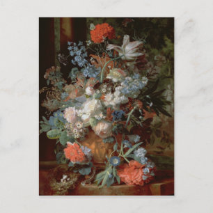 Bouquet der Blume in einer Landschaft Postkarte