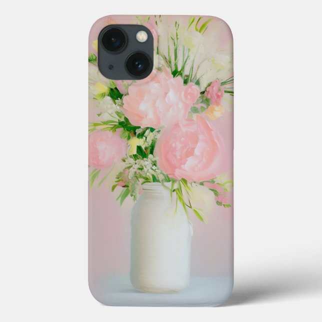 Bouquet der Blume Ölgemälde iPhone Case (Rückseite)