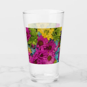 Bouquet der farbenfrohen Tische Glas
