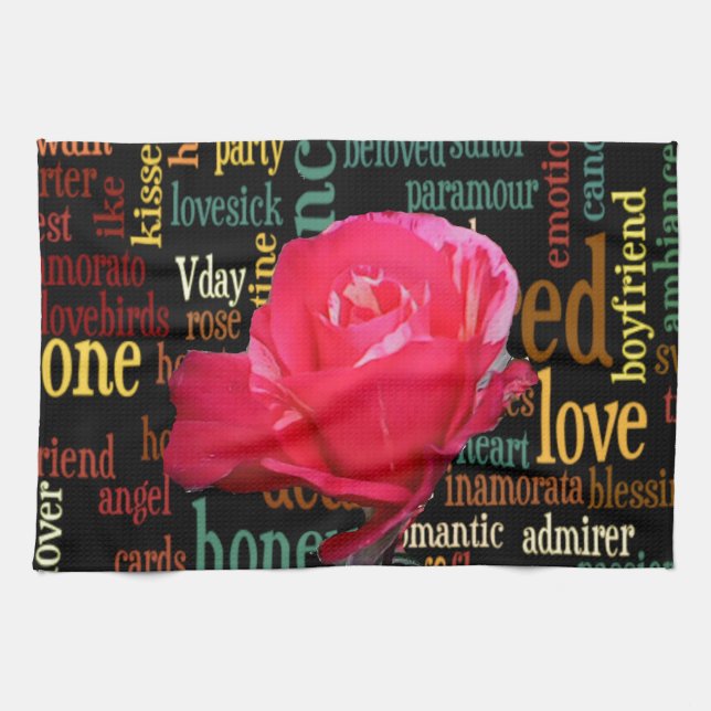 Bouquet der Liebe: Ein herzlicher Ausdruck Küchentuch (Horizontal)