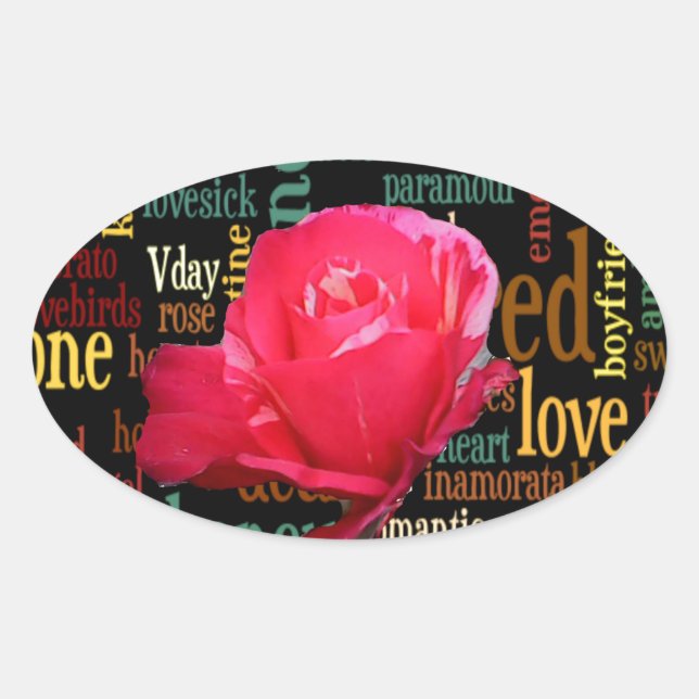 Bouquet der Liebe: Ein herzlicher Ausdruck Ovaler Aufkleber (Vorderseite)
