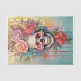 Bouquet der Liebe Lies Bleding, Goth Skull & Rose Seidenpapier