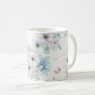 Bouquet der pastellfarbenen Blume Muster Kaffeetasse