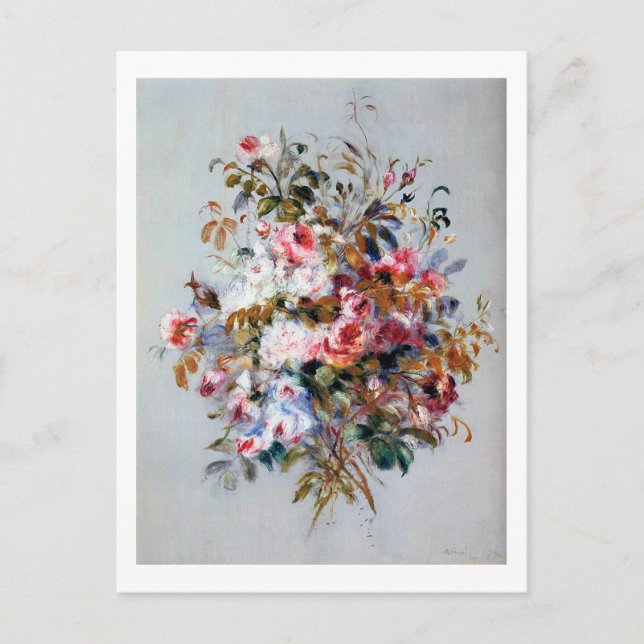 Bouquet der Rose, Renoir Postkarte (Vorderseite)