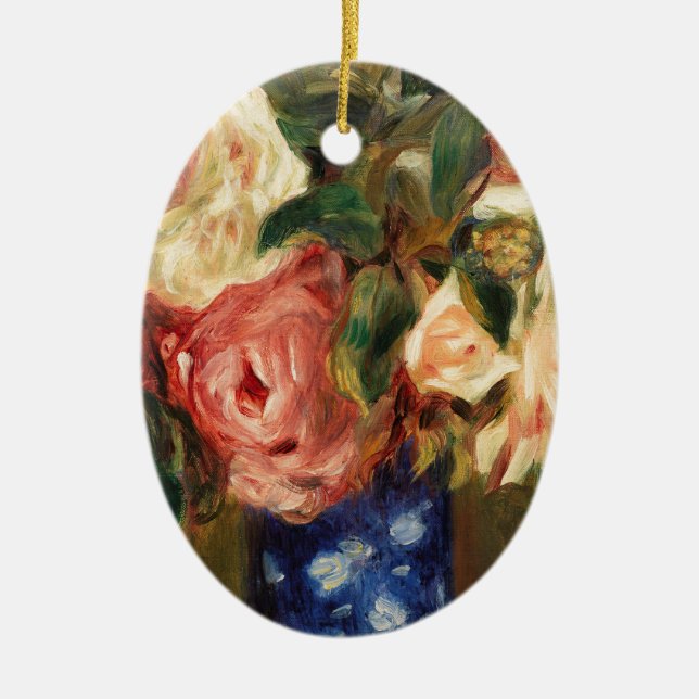 Bouquet der Rose von Renoir Impressionist Malerei Keramik Ornament (Vorne)