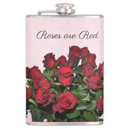 Bouquet der rote Rosen Flachmann