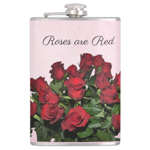 Bouquet der rote Rosen Flachmann