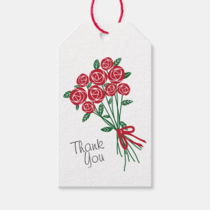 Bouquet der Rote Rosen Vielen Dank Geschenkanhänger