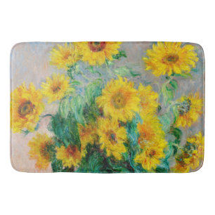 Bouquet der Sonnenblumen Claude Monet Badematte