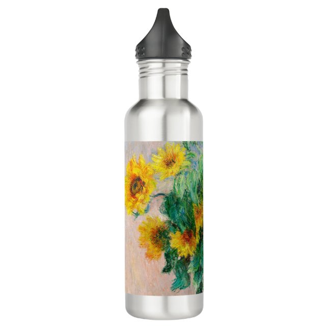 Bouquet der Sonnenblumen Claude Monet Edelstahlflasche (Links)