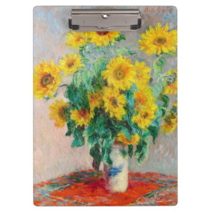 Bouquet der Sonnenblumen Claude Monet Klemmbrett
