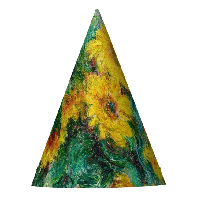 Bouquet der Sonnenblumen Claude Monet Partyhütchen (Vorderseite)