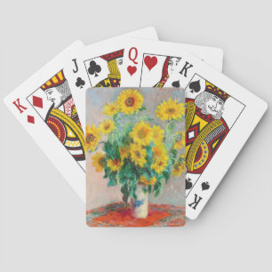 Bouquet der Sonnenblumen Claude Monet Spielkarten