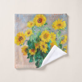 Bouquet der Sonnenblumen Claude Monet Waschlappen