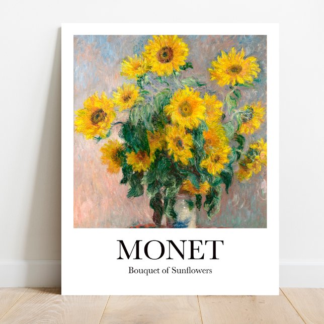 Bouquet der Sonnenblumen von Claude Monet Poster (Brighten Your Space: Monet's Sunflowers! High-quality art poster)