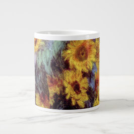 Bouquet der Sonnenblumen von Claude Monet, Vintage Jumbo-Tasse