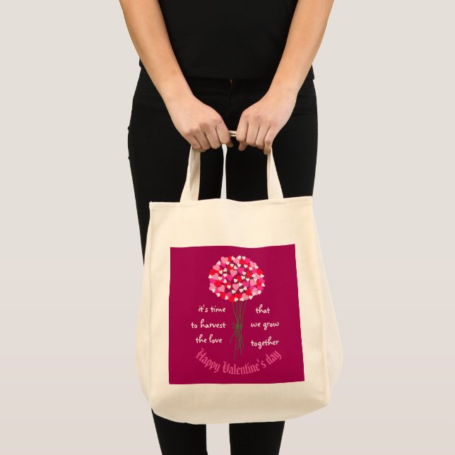 Bouquet der Valentinischen Liebe Blume Tragetasche (Vorderseite (Produkt))
