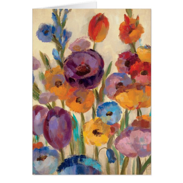 Bouquet des fleurs colorées (Devant)