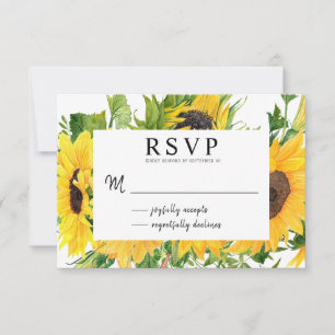 Bouquet d'été de tournesol rustique Boho RSVP