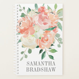 Bouquet floral aquarelle avec votre nom