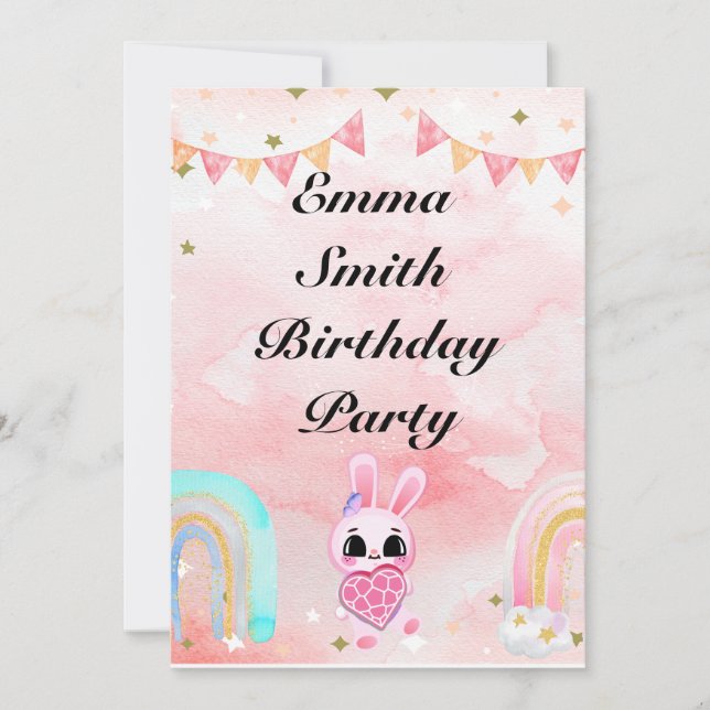 Bouquet floral blooming garden einladung (Vorderseite)