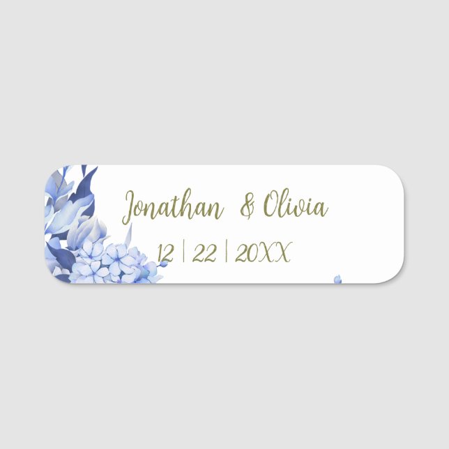 Bouquet floral blooming garden namensschild (Vorderseite)