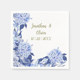Bouquet floral blooming garden serviette