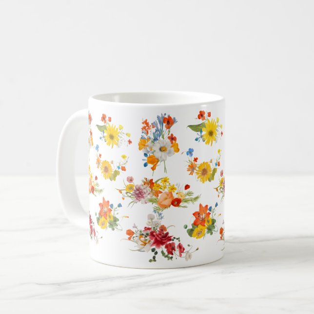Bouquet floral Collection Mug (Devant gauche)