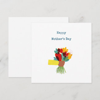 Bouquet Floral Fantaisie Carte de Fête des Mères