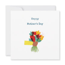 Bouquet Floral Fantaisie Carte de la Fête des Mère