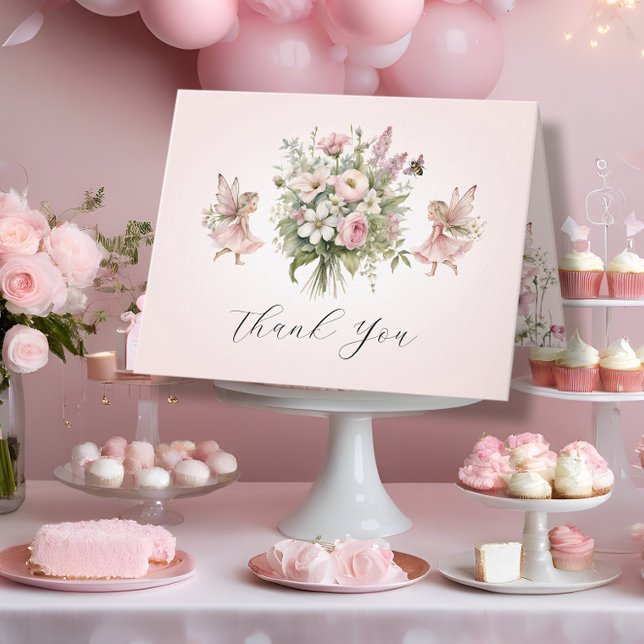 Bouquet floral fée enchanté Merci bébé fille (Créateur téléchargé)