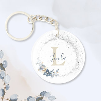 Bouquet Floral Féminin Élégant Monogramme