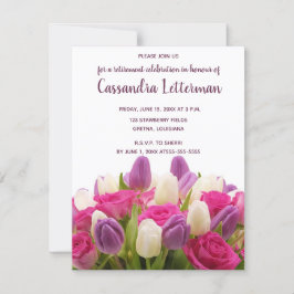 Bouquet floral modifiable Invitation d'anniversair