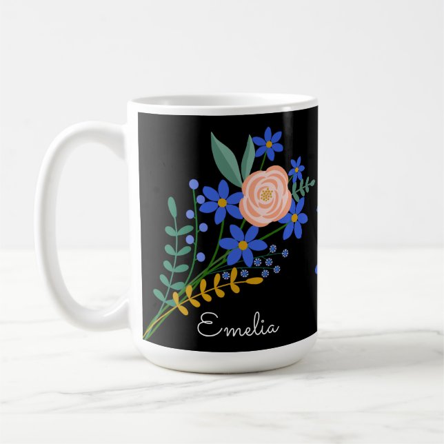 Bouquet floral Mug personnalisé (Gauche)