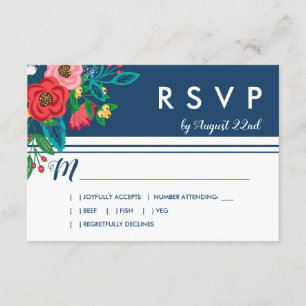 Bouquet folklorique - Boho bleu RSVP