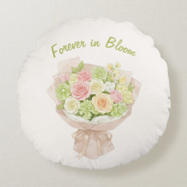  Bouquet　forever in Bloom Rundes Kissen