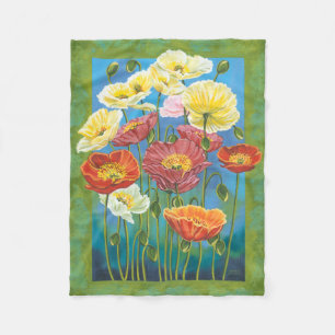 Bouquet in Border I Fleecedecke