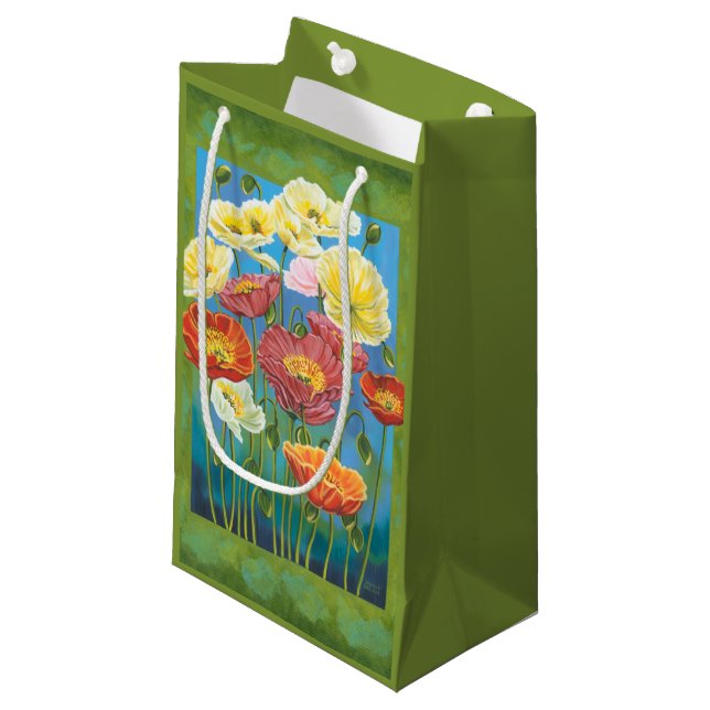 Bouquet in Border I Kleine Geschenktüte (Vorderseite Schrägansicht)
