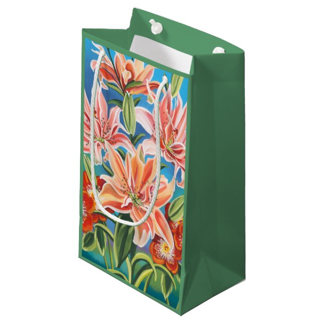 Bouquet in Border II Kleine Geschenktüte (Vorderseite Schrägansicht)
